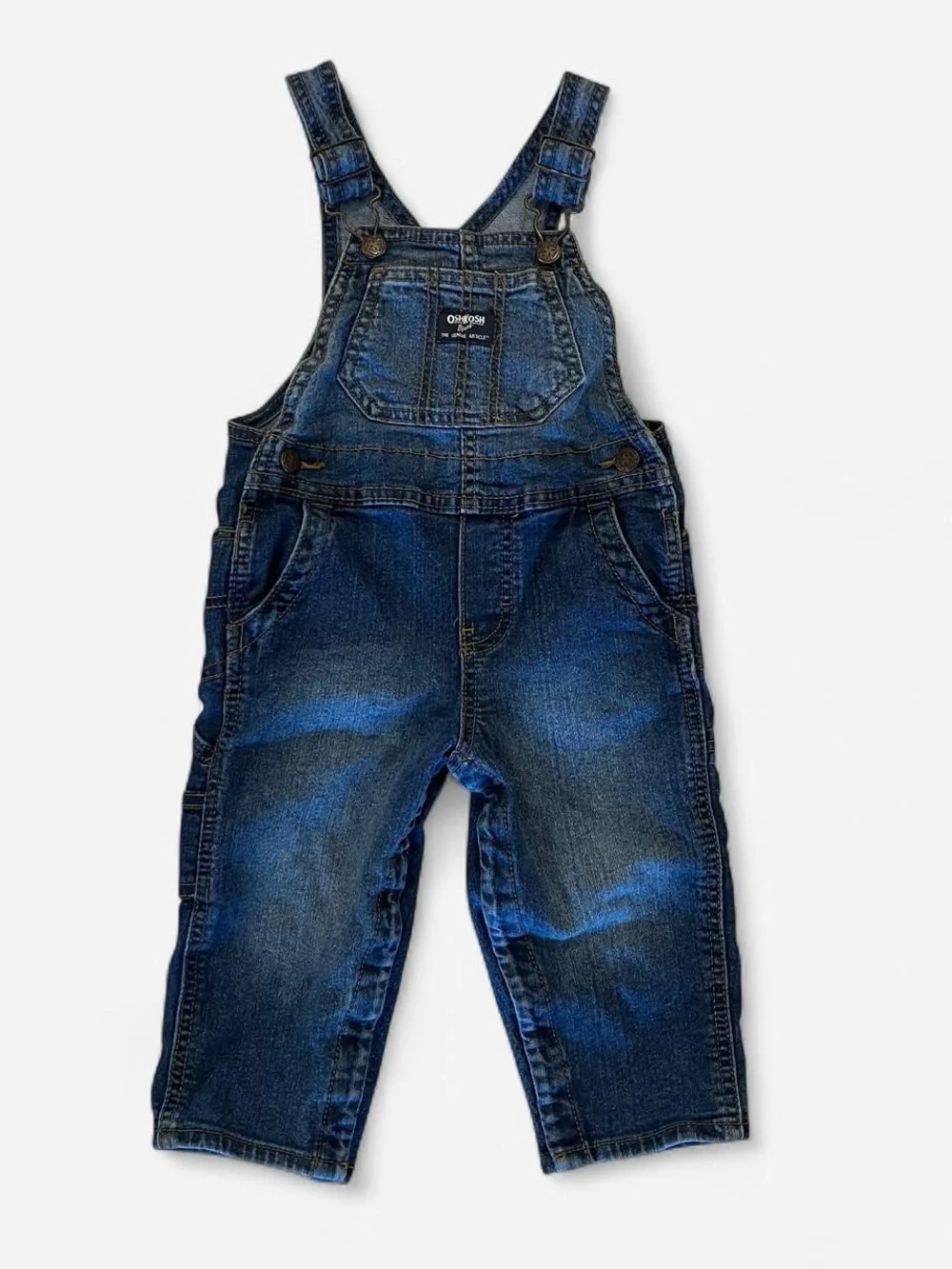 Classic OshKosh B'gosh Boys Dark Blue Denim Kids Overalls